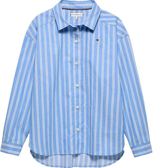 Tommy Hilfiger Skjorte - Stripe - Light Powdery Blue Stripes