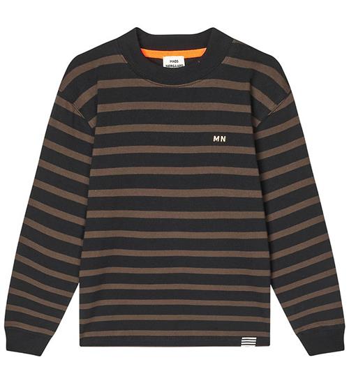 Mads Nørgaard Bluse - Stripe Carlito - Sort/Demitasse