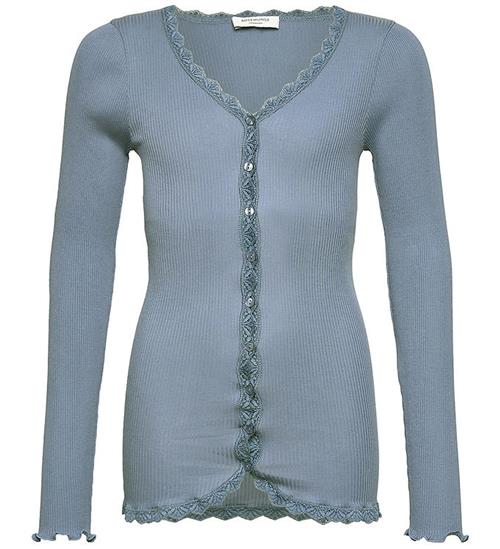 Rosemunde Cardigan - Rib - Balta - Infinity m. Blonder
