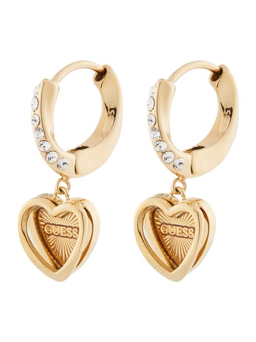 GUESS Øreringe  guld / transparent