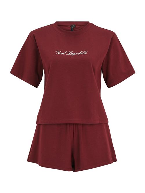 Karl Lagerfeld Shorty 'HOTEL'  burgunder / hvid