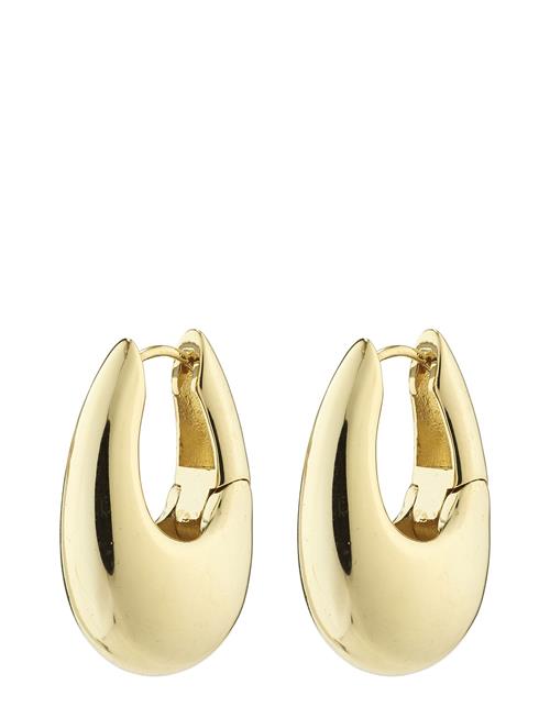 Autumn Chunky Retro Hoop Earrings Gold-Plated Pilgrim Gold
