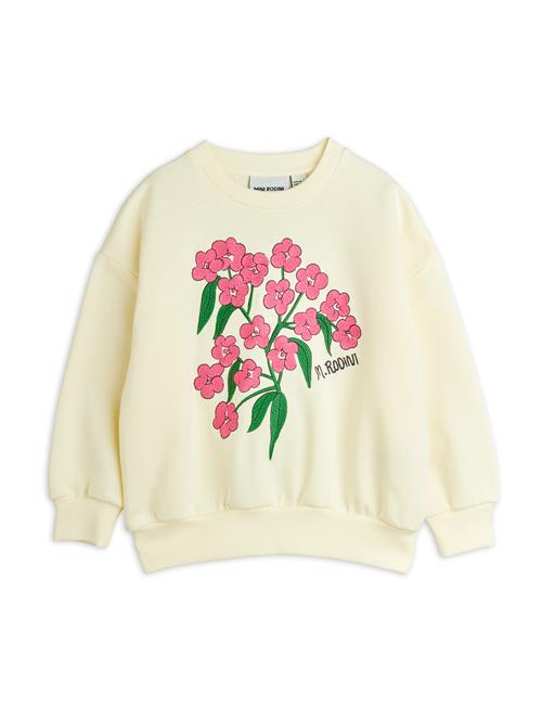 Mini Rodini GOTS Alpine Flowers Emb Sweatshirt  Offwhite 128/134 cm  Hvid  128/134 cm  kvinde