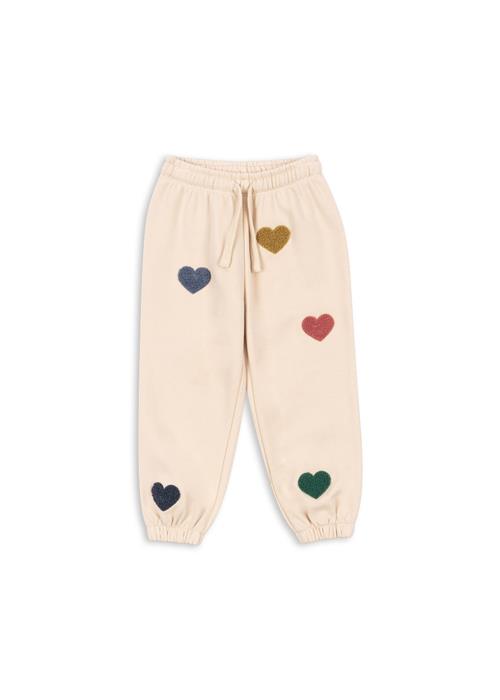 Konges Sløjd Lou Joggingbukser Multi Heart  Lou Terry Sweat Pants Ocs Multi Heart 18 months  Creme  18 måneder  kvinde