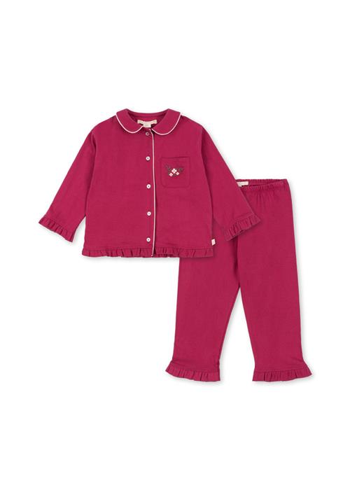 Konges Sløjd Pio Pyjamas-sæt Med Flæser Sangria  Pio Frill Set Gots Sangria 2 Y  Rød  2 år  kvinde