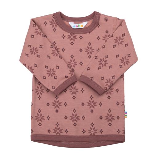 Joha Langærmet Uldtop Rose  Rose-70 cm Wool Rød  70 cm  kvinde