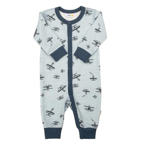 Joha Uld Onesie Light Blue  Light blue-60 cm Wool Blå  60 cm  mand