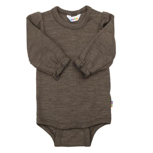 Joha Uldbaby Body Brown Melange  Brown Melange-80 cm Wool Brun  80 cm  Unisex