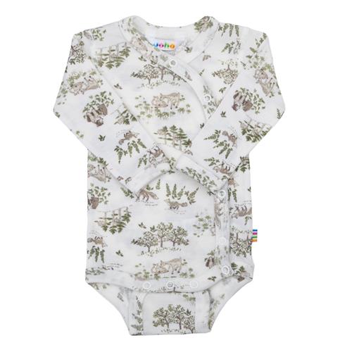 Joha Babyuld Body Med Sidelukning Off White  Off white-60 cm Wool Hvid  60 cm  Unisex