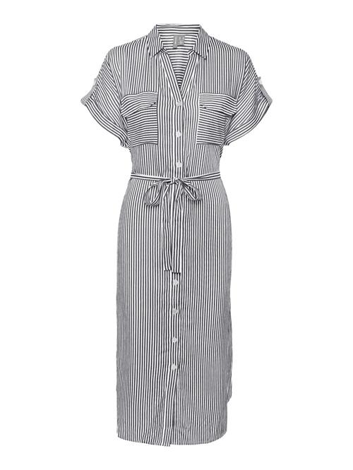 VERO MODA Blusekjole 'Bumpy'  sort / hvid