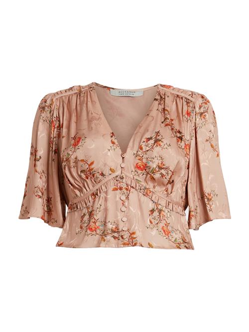 AllSaints Bluse 'TIAN'  cappuccino / lysebrun / oliven / mørkeorange