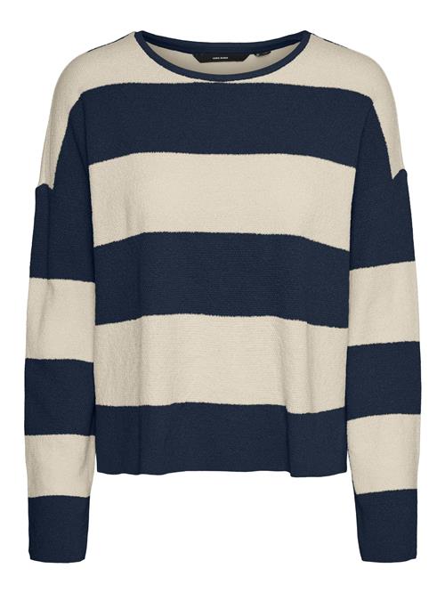 VERO MODA Pullover 'VMWANDA'  navy / naturhvid