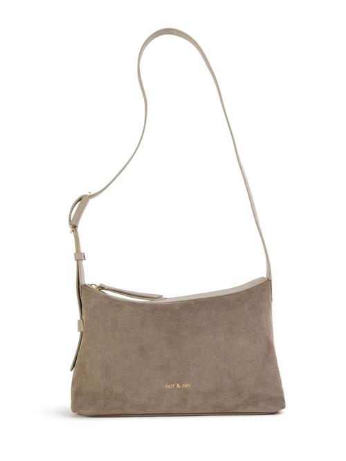 Nat&Nin Skuldertaske 'BOWIE'  guld / taupe