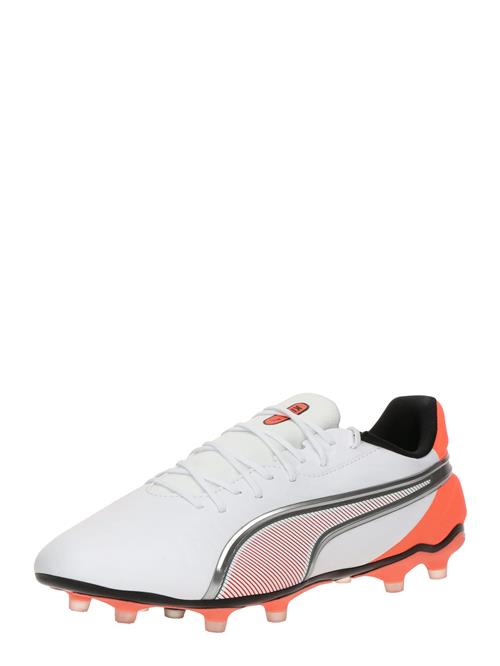 PUMA Fodboldstøvler 'King Match'  hummer / sølv / hvid