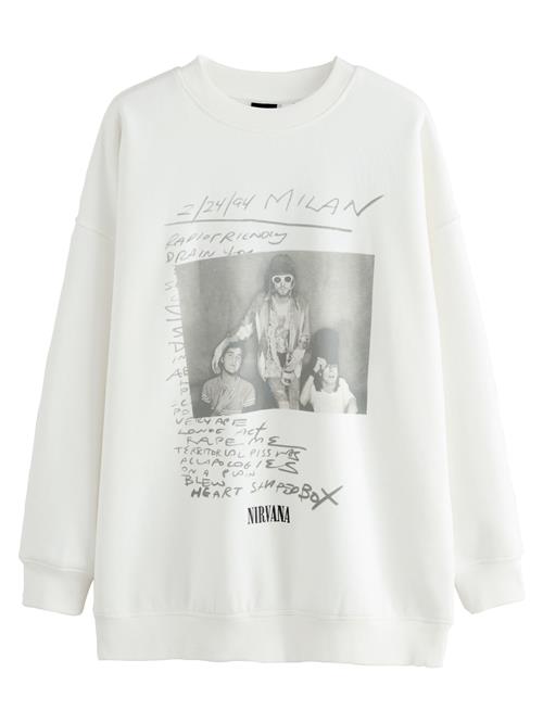Next Sweatshirt 'Nirvana'  ecru / grå / sort
