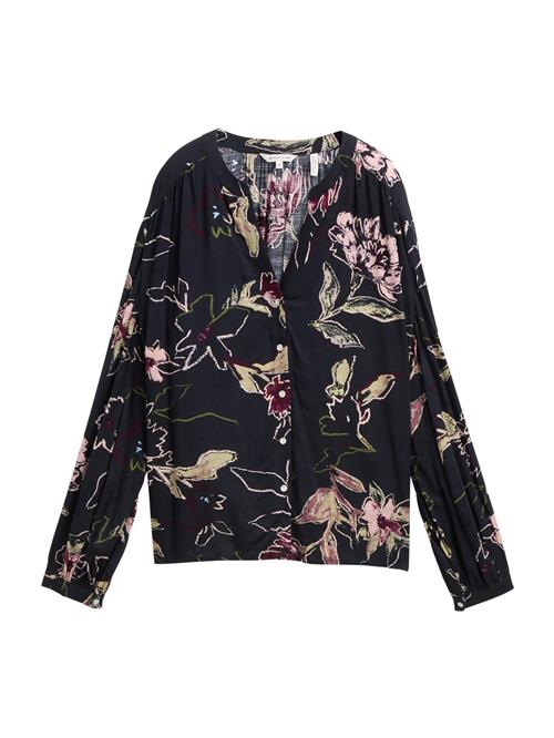 TOM TAILOR Bluse  beige / grøn / aubergine / sort