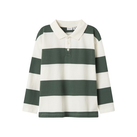 Se NAME IT Polo Bluse Nutiva Cloud Dancer Garden Topiary hos SmartKidz