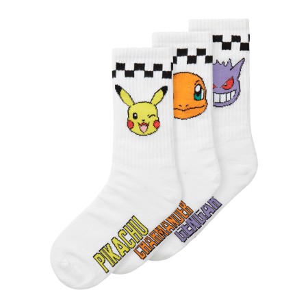 Se NAME IT 3-Pak Tennissokker Janaka Pokemon Bright White hos SmartKidz