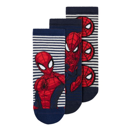 Se NAME IT 3-Pak Strømper Spiderman Adus Navy Blazer hos SmartKidz