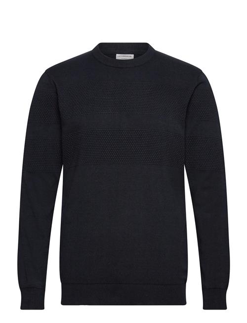 Purl Knit O-Neck Jumper Lindbergh Navy