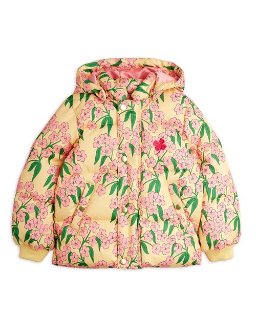 Mini Rodini Alpine Flowers Puffer Med Hætte  Yellow 116/122 cm  Gul  116/122 cm  kvinde