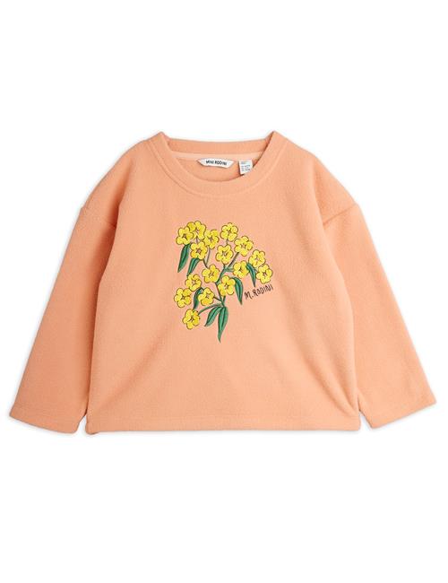 Mini Rodini Alpine Flowers Emb Langærmet Top  Pink 104/110 cm  Lyserød  104/110 cm  kvinde