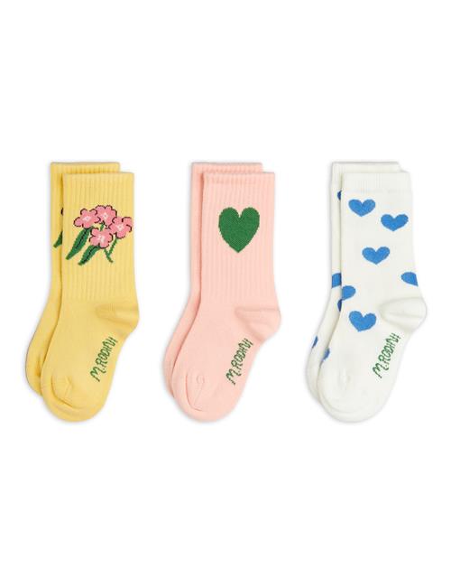 Mini Rodini Alpine Flowers 3-pak Sokker  Multi 28-31 EU  Hvid  28-31 EU  kvinde
