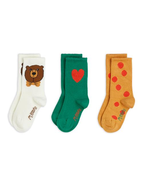 Mini Rodini Bear 3-pak Sokker  Multi 24-27 EU  Hvid  24-27 EU  Unisex