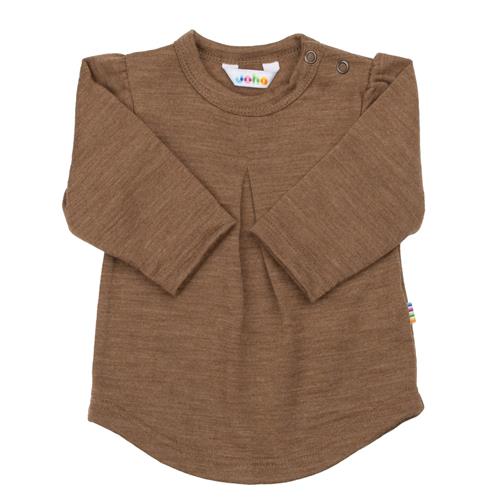 Joha Langærmet Uldbluse Warm Brown  Warm brown-100 cm Wool Brun  100 cm  Unisex