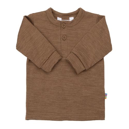 Joha Langærmet Uldtop Warm Brown  Warm brown-90 cm Wool Brun  90 cm  Unisex