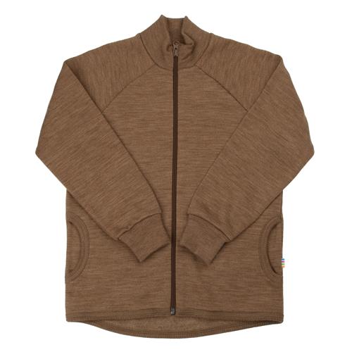 Joha Uldcardigan Med Lynlås Warm Brown  Warm brown-80 cm Wool Brun  80 cm  Unisex