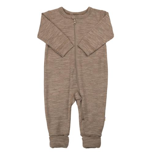 Joha Uld Onesie Beige Melange  Beige Melange-80 cm Wool Beige  80 cm  Unisex