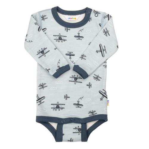 Joha Uldbaby Body Light Blue  Light blue-70 cm Wool Blå  70 cm  mand