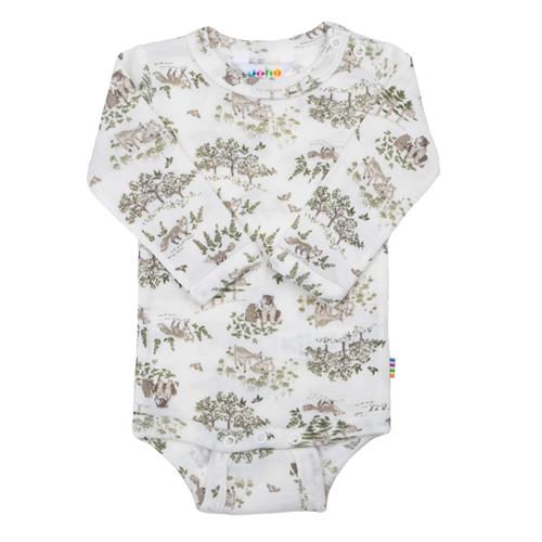 Se Joha Uldbaby Body Off White  Off white-80 cm Wool Hvid  80 cm  Unisex ved Babyshop