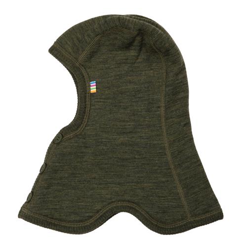Joha Balaclava I Uld Med Knapper Moss Green  Moss green-52 cm Wool Grøn  52 cm  Unisex