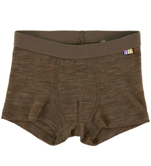 Joha Boxershorts - Uld/Silke - Brun Meleret