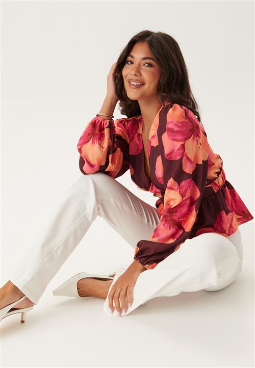BUBBLEROOM V-neck L/S Blouse