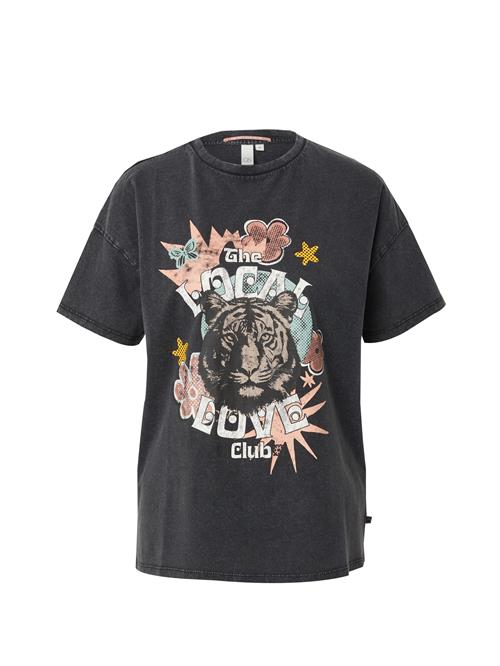 QS Shirts  blå / grå / koral / sort / naturhvid