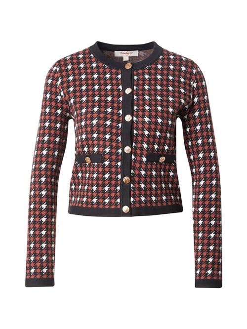 Derhy Cardigan 'BARNABE'  rustbrun / sort / hvid