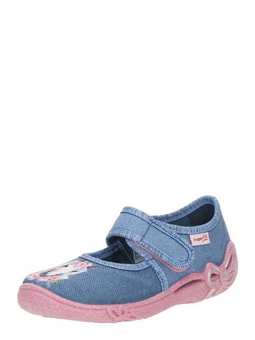 SUPERFIT Hjemmesko 'BELINDA'  blue denim / lysegrøn / lyserød / hvid