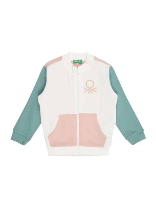 Se UNITED COLORS OF BENETTON Sweatjakke  turkis / guld / rosé / offwhite ved About You