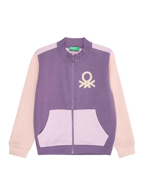 UNITED COLORS OF BENETTON Sweatjakke  pastelgul / lilla / blomme / pastelpink