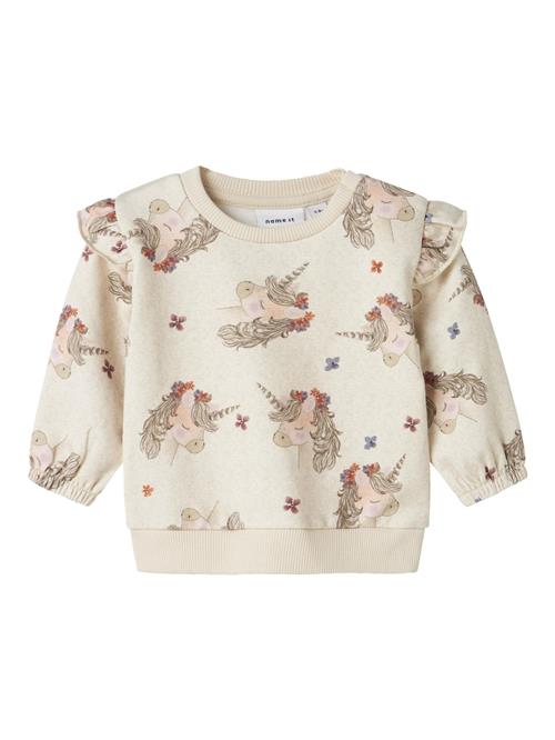 NAME IT Sweatshirt  beige-meleret / brun / mørkelilla / magenta