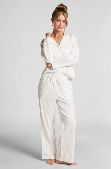 Hunkemöller Pyjamasbukser Jacquard Hearts Blå