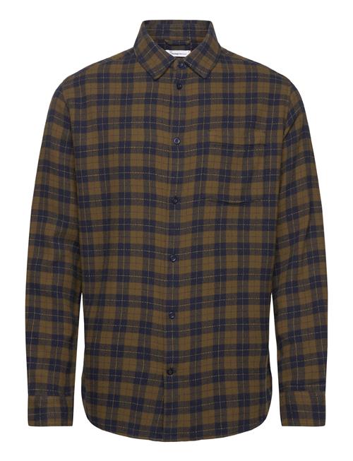 Se Loose Fit Checkered Shirt - Gots/Ve Knowledge Cotton Apparel Green ved Booztlet
