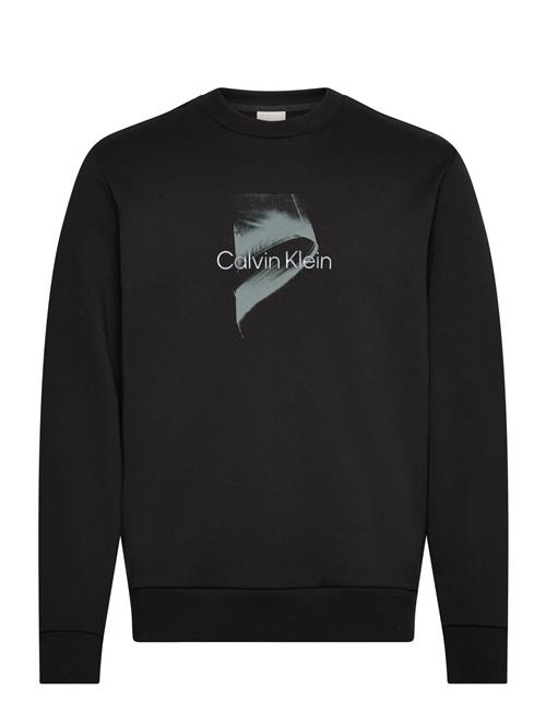 Se Raised Gel Logo Sweatshirt Calvin Klein Black ved Booztlet