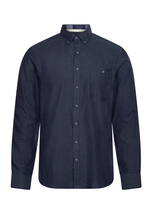 Mélange Brushed Shirt L/S - Regular Lindbergh Navy