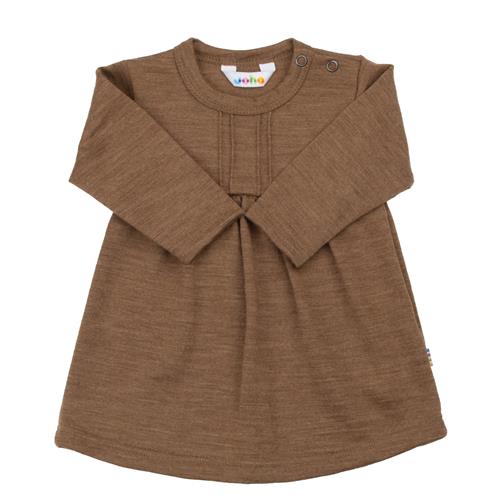 Joha Kjole I Uld Warm Brown  Warm brown-90 cm Wool Brun  90 cm  kvinde
