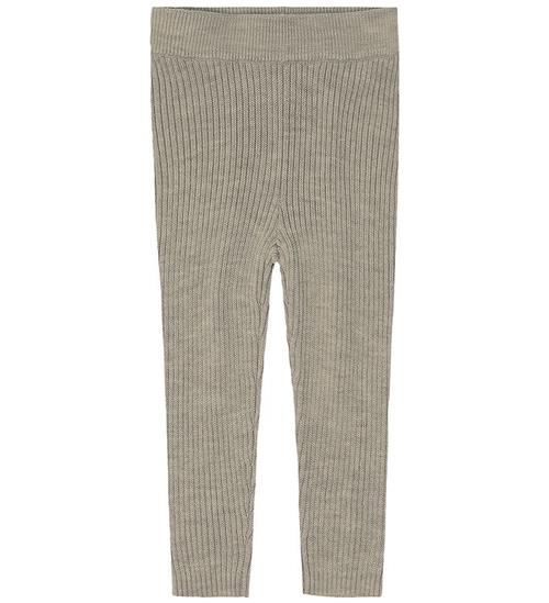 FUB Leggings - Rib - Strik - Uld - Oat Melange