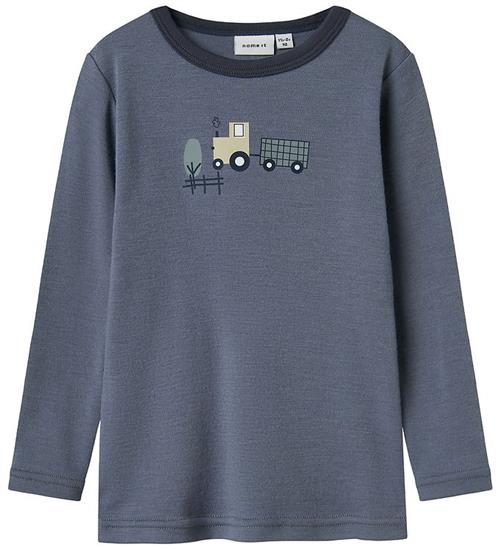 Name It Bluse - Uld - NmmWillit - Folkstone Gray/TRACTOR
